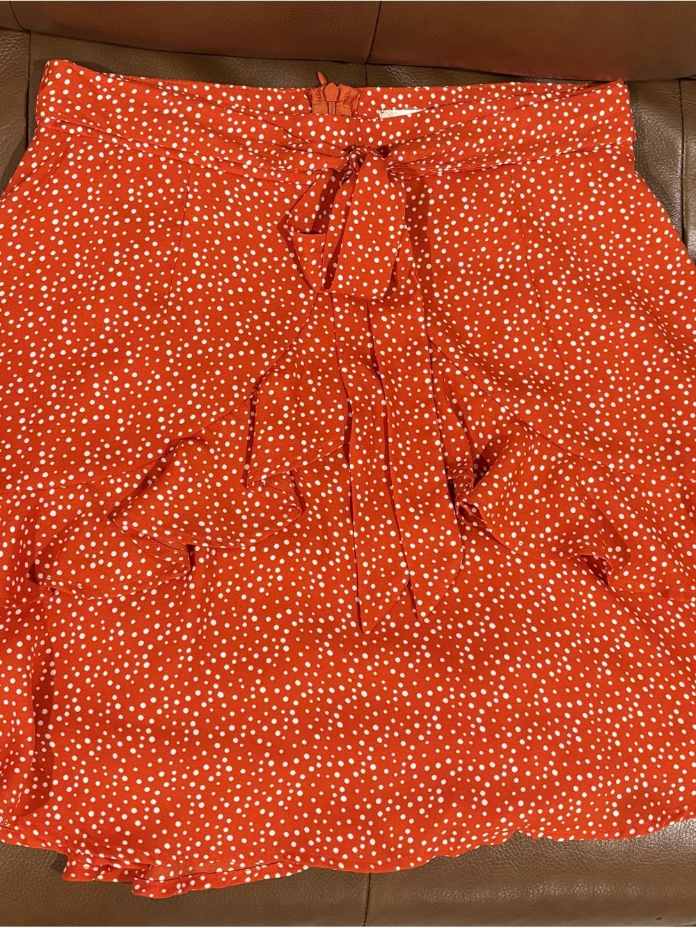 ALTERD state Women’s Red Polka Dot Tie-Waist Skirt